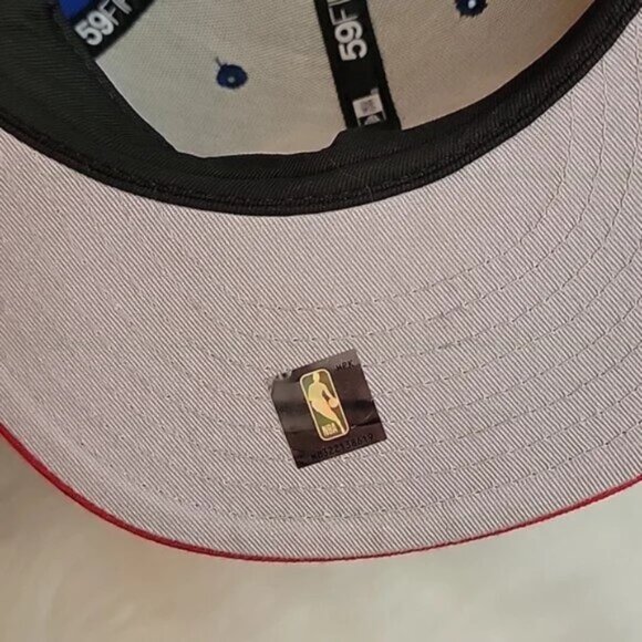 NEW ERA 59FIFTY NeW 76ers Basketball Fan Activewear Blue Red Fitted Ball Cap 7.5 - Picture 9 of 9